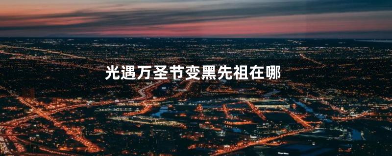 光遇万圣节变黑先祖在哪