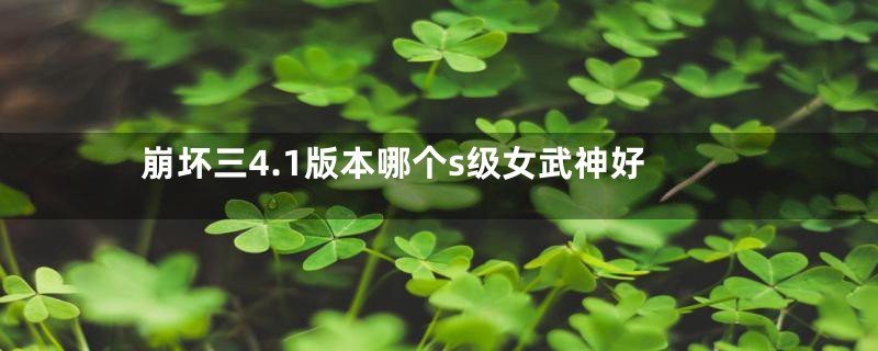 崩坏三4.1版本哪个s级女武神好