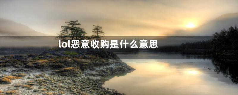 lol恶意收购是什么意思