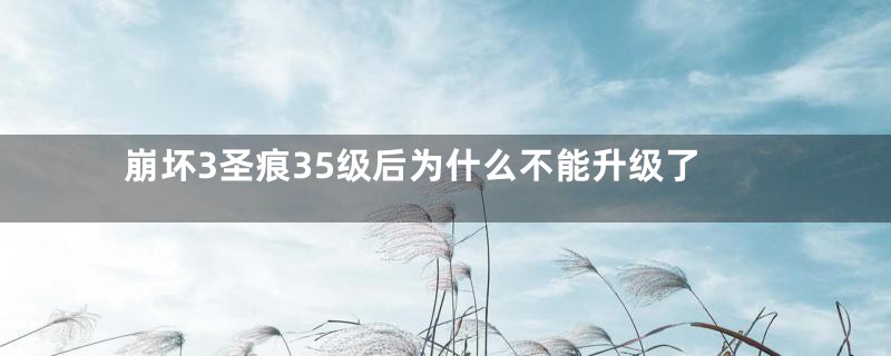 崩坏3圣痕35级后为什么不能升级了