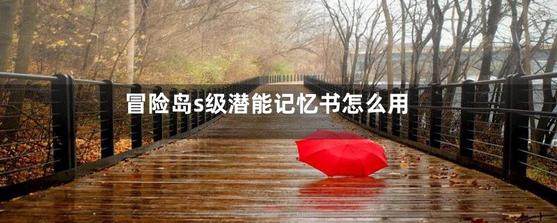 冒险岛s级潜能记忆书怎么用
