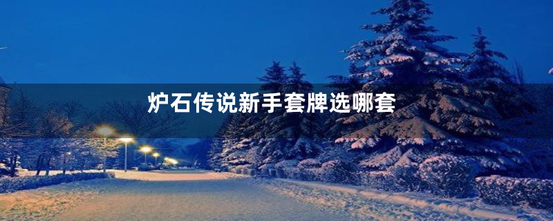 炉石传说新手套牌选哪套