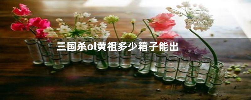 三国杀ol黄祖多少箱子能出