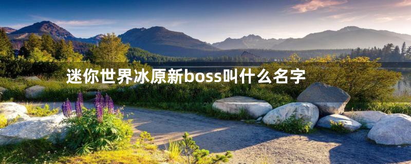 迷你世界冰原新boss叫什么名字