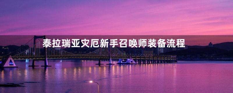 泰拉瑞亚灾厄新手召唤师装备流程