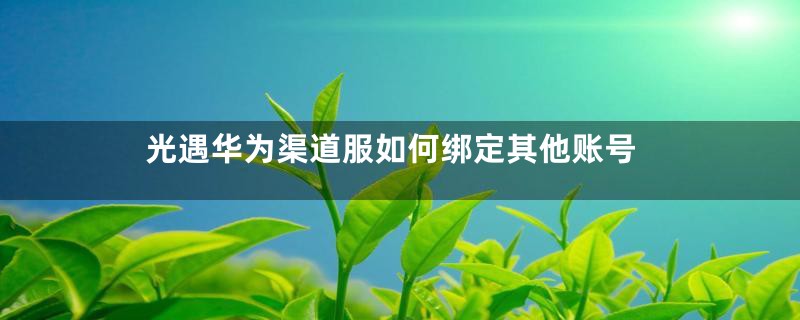 光遇华为渠道服如何绑定其他账号