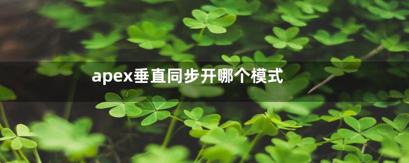apex垂直同步开哪个模式