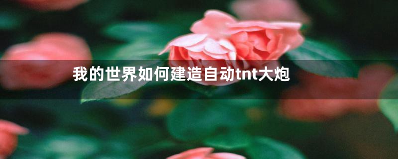 我的世界如何建造自动tnt大炮