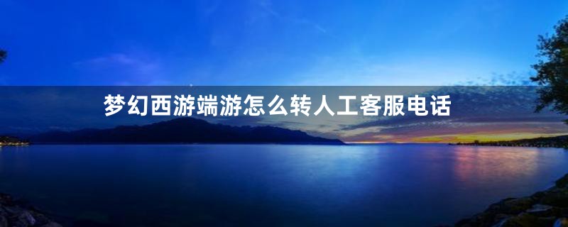 梦幻西游端游怎么转人工客服电话