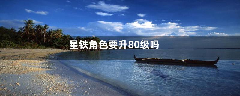 星铁角色要升80级吗