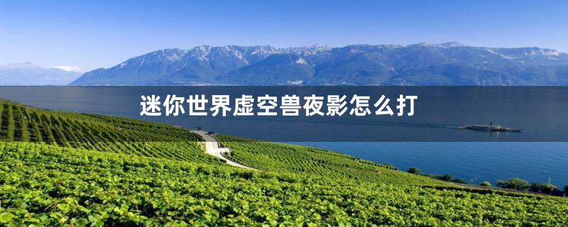 迷你世界虚空兽夜影怎么打