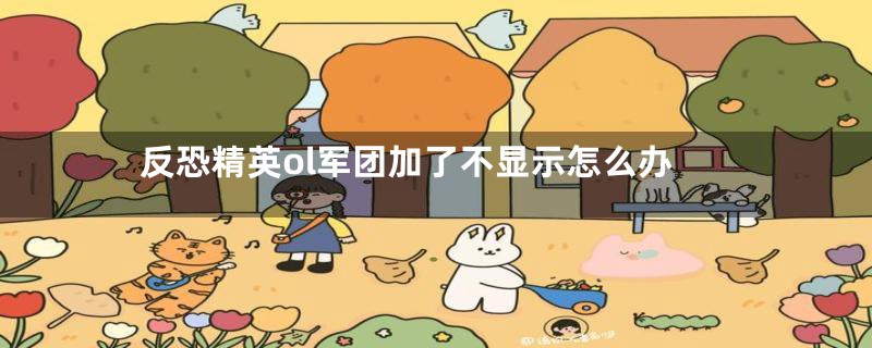反恐精英ol军团加了不显示怎么办