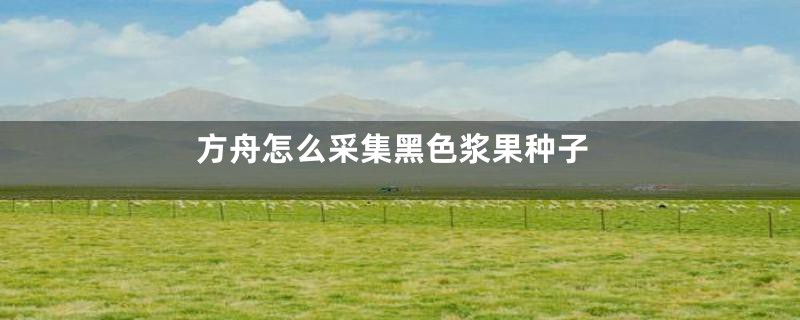 方舟怎么采集黑色浆果种子
