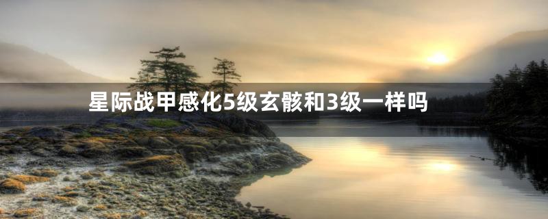 星际战甲感化5级玄骸和3级一样吗