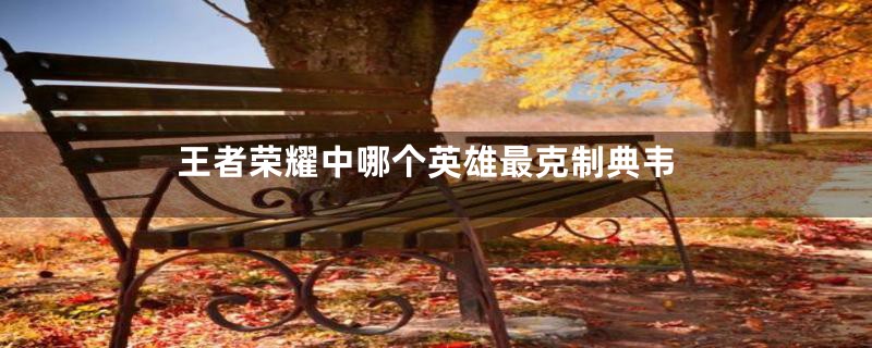 王者荣耀中哪个英雄最克制典韦