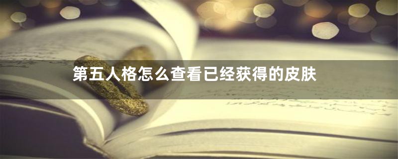 第五人格怎么查看已经获得的皮肤