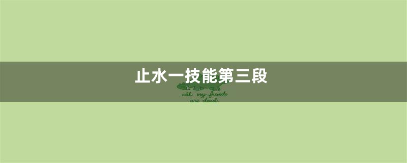 止水一技能第三段