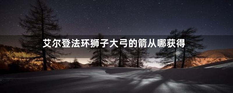 艾尔登法环狮子大弓的箭从哪获得
