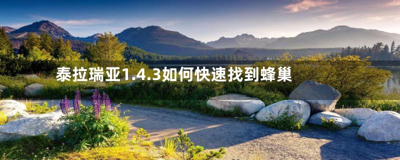 泰拉瑞亚1.4.3如何快速找到蜂巢