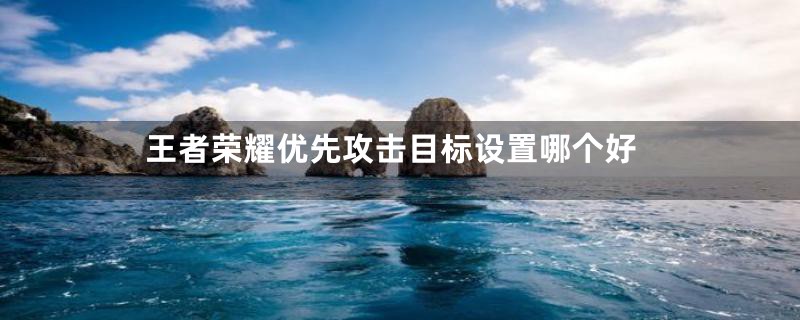 王者荣耀优先攻击目标设置哪个好