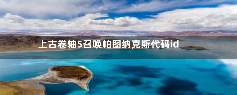 上古卷轴5召唤帕图纳克斯代码id