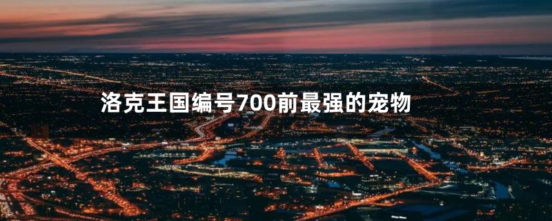 洛克王国编号700前最强的宠物