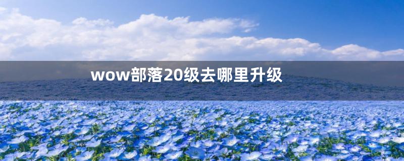 wow部落20级去哪里升级