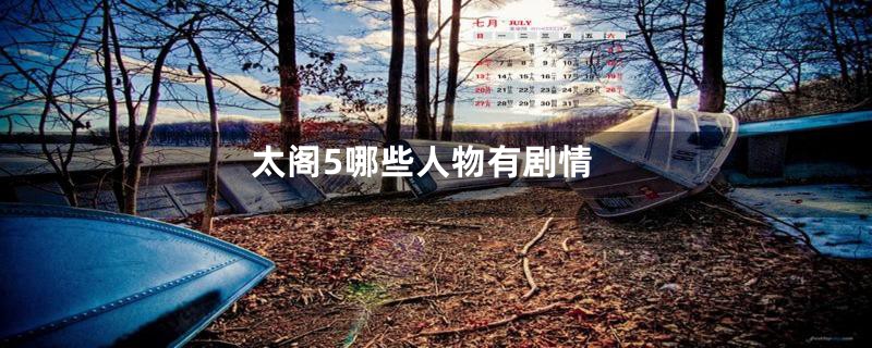 太阁5哪些人物有剧情