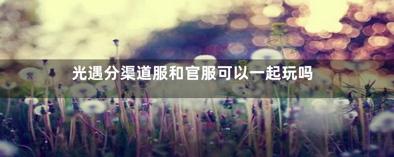 光遇分渠道服和官服可以一起玩吗