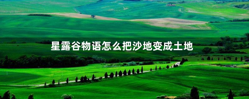 星露谷物语怎么把沙地变成土地