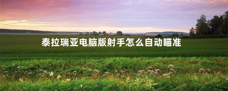 泰拉瑞亚电脑版射手怎么自动瞄准