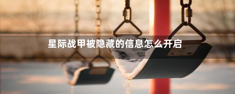 星际战甲被隐藏的信息怎么开启