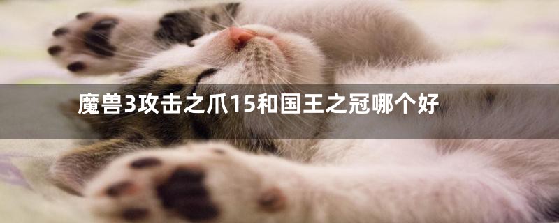 魔兽3攻击之爪15和国王之冠哪个好