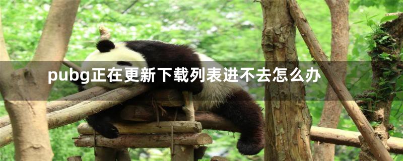 pubg正在更新下载列表进不去怎么办