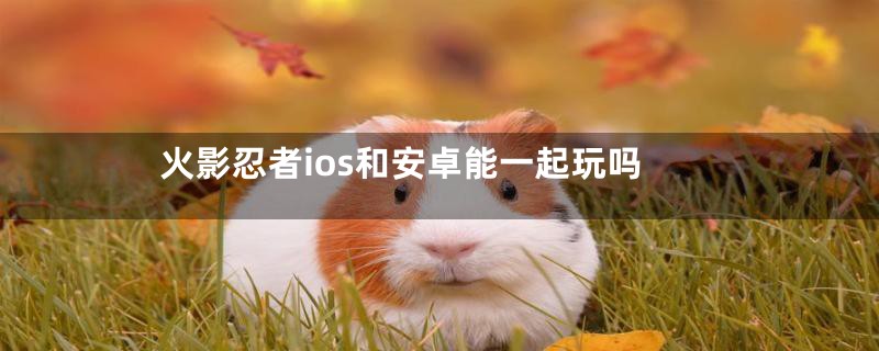 火影忍者ios和安卓能一起玩吗