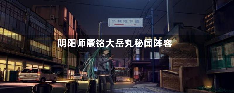 阴阳师麓铭大岳丸秘闻阵容