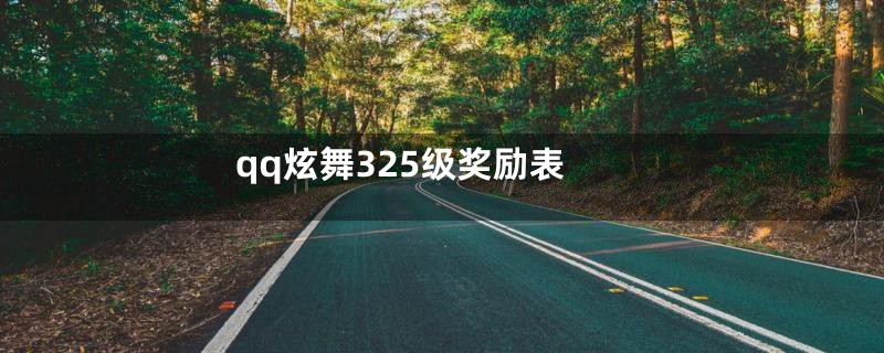 qq炫舞325级奖励表