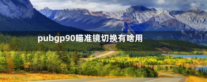 pubgp90瞄准镜切换有啥用