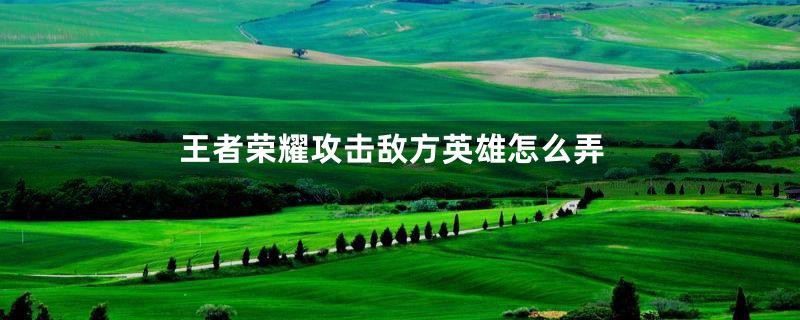 王者荣耀攻击敌方英雄怎么弄