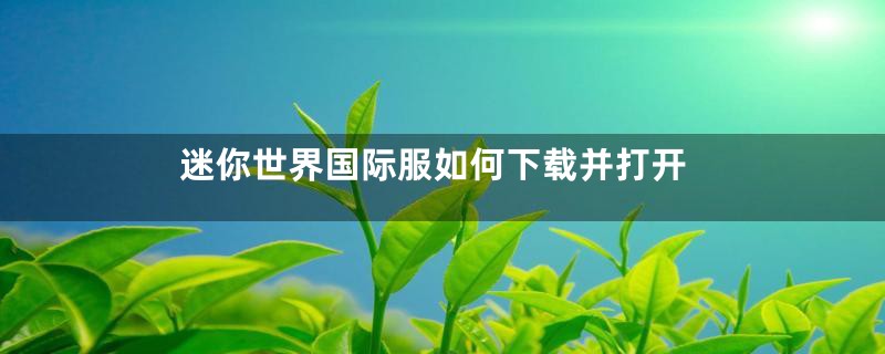 迷你世界国际服如何下载并打开
