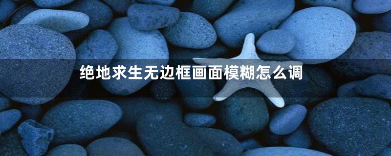 绝地求生无边框画面模糊怎么调