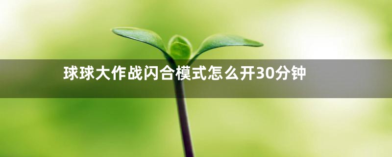球球大作战闪合模式怎么开30分钟