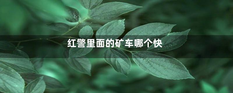 红警里面的矿车哪个快
