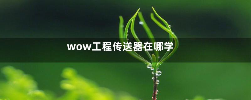 wow工程传送器在哪学