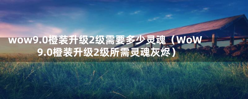 wow9.0橙装升级2级需要多少灵魂(WoW 9.0橙装升级2级所需灵魂灰烬)