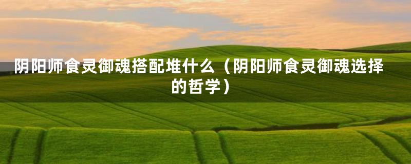 阴阳师食灵御魂搭配堆什么(阴阳师食灵御魂选择的哲学)