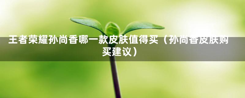 王者荣耀孙尚香哪一款皮肤值得买(孙尚香皮肤购买建议)