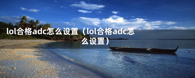 lol合格adc怎么设置(lol合格adc怎么设置)