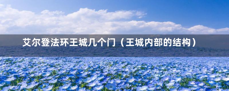 艾尔登法环王城几个门(王城内部的结构)
