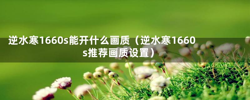 逆水寒1660s能开什么画质(逆水寒1660s推荐画质设置)
